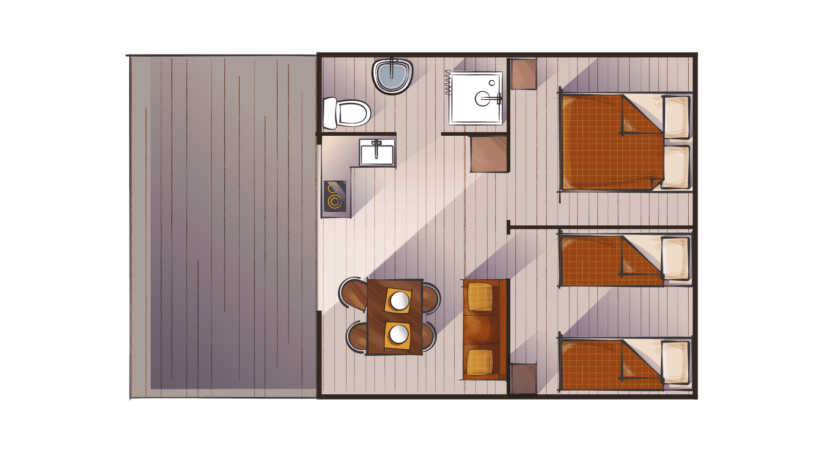 plan de la cabane lodge